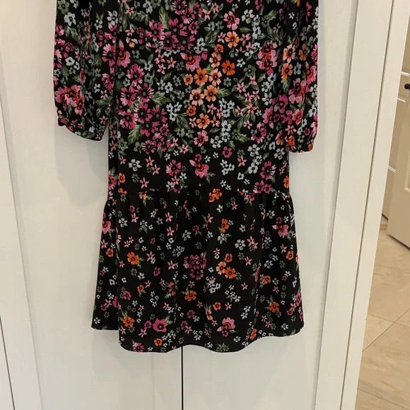 Maggy London 8 Floral Black Dress - Picture 4 of 6